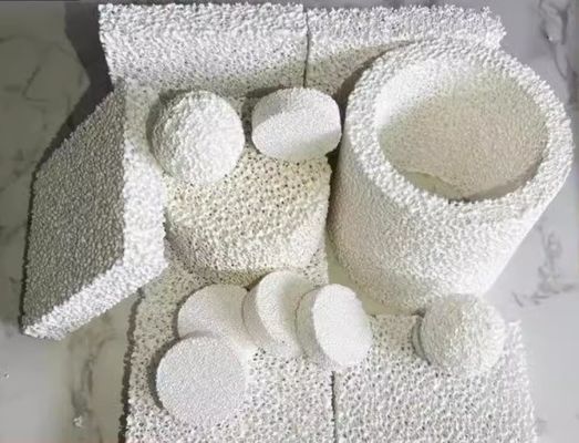 Piastra di filtro in schiuma ceramica di larghezza personalizzata per filtrazione liquida di alluminio ad alta resistenza