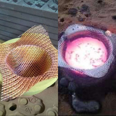 0.2Kg 0,35-0,5mm Griglia di fibra di vetro senza alcali con tappo in alluminio fuso
